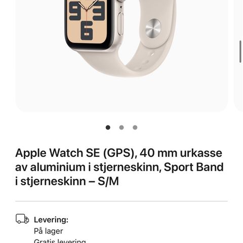 Apple Watch SE (GPS), 40mm