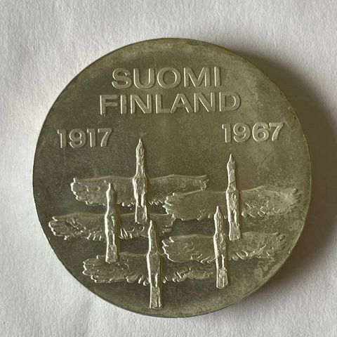 Sølvmynt Finland 10 Markkaa 1967