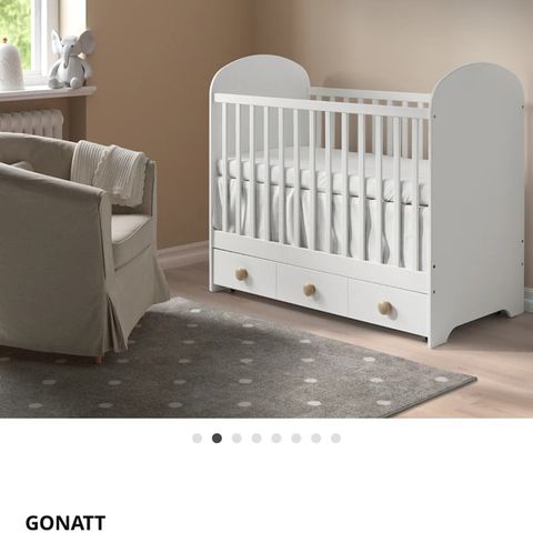 IKEA Gonatt babyseng/sprinkelseng pent brukt til 1 barn.
