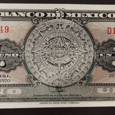 Mexico 1 peso 1970 UNC