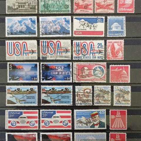 Frimerker USA luftpost / Air mail (III)