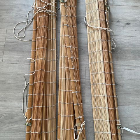 3 stk bambus rullegardiner