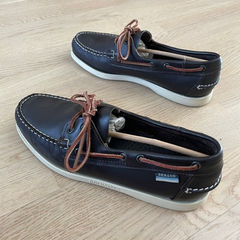 Sebago Docksides Portland, mørk brun str. 43