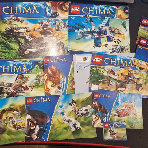 Diverse Chima og Nexo Knights instruksjoner