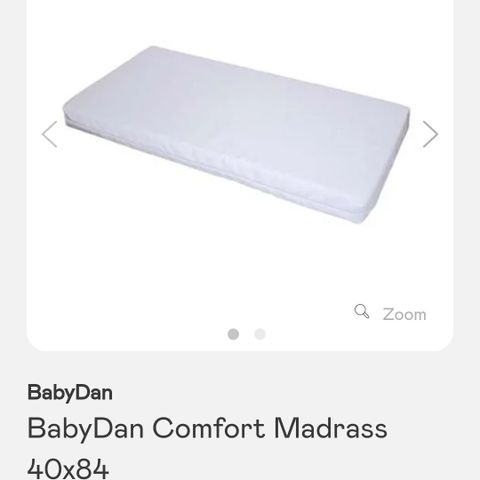 BabyDan Madrass Comfort 40x84 - helt ny