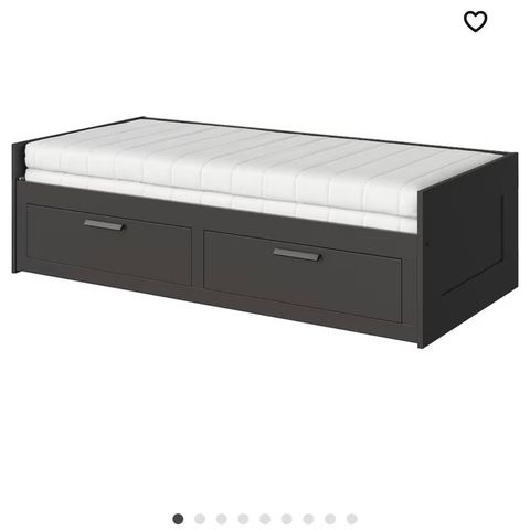 Brimnes ikea Uttrekkbar seng selges med 2 madrasser