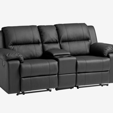 Recliner sofa BATUM 2-seter svart RESERVERT