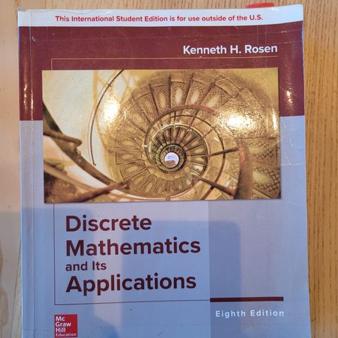 Discrete Mathematics and Its Applications, 8th edition ISE, Kenneth H. Rosen