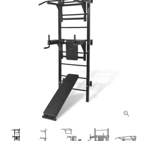 Veggmontert multifunksjonelt treningstårn