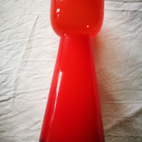 Retro glassvase med opalin