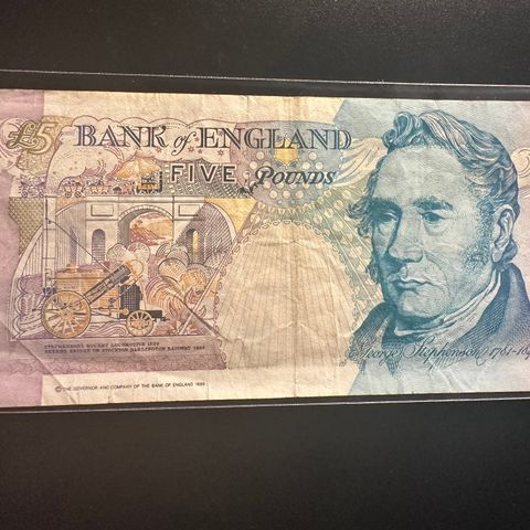 Five Pounds seddel, England periode 190-1993 (643 AO)
