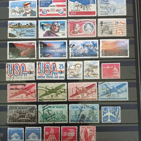 Frimerker USA luftpost / Air mail (II)