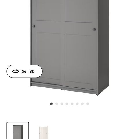 HAUGA IKEA Skyvedørsgarderobe grå