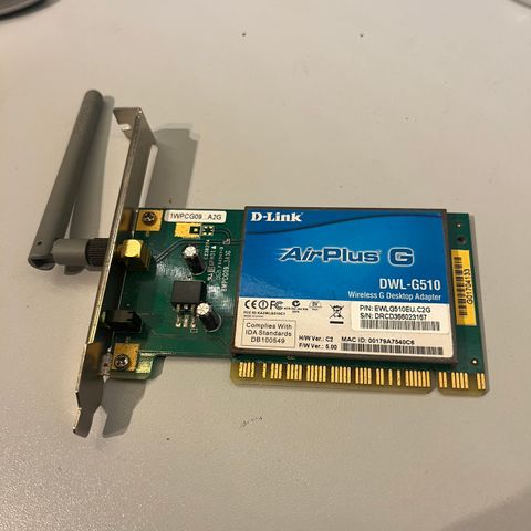 D-link dwl-g510 trådløst nettverkskort