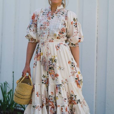 By Timo Cotton Slub Midi dress - Vintage Flowers