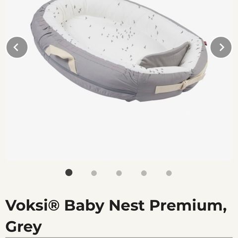 Nydelig Voksi Baby Nest Premium gray selges