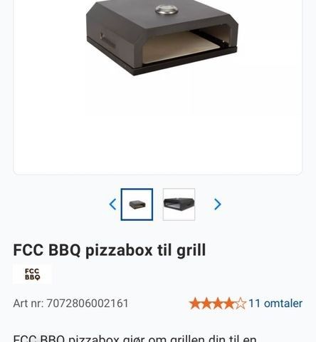 FFC Pizzaovn (innsats) til gassgrill (nesten ubrukt)