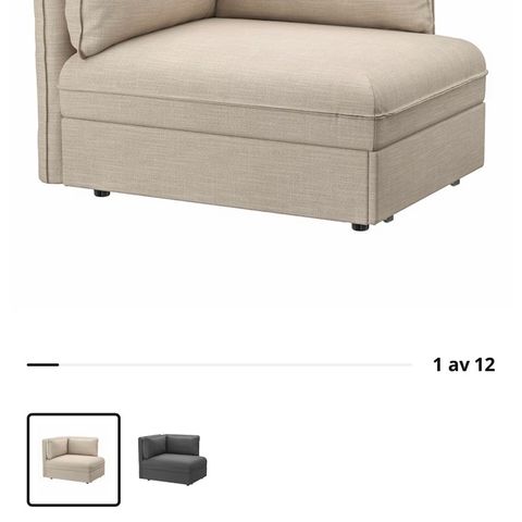 NY pris! Sovesofa/puff fra Ikea selges