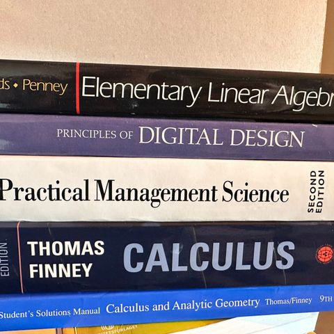 Fagbøker matematikk, algebra etc