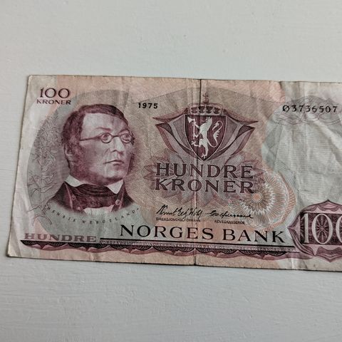 100 krone seddel 1975