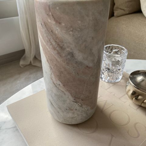 Marmor vase beige