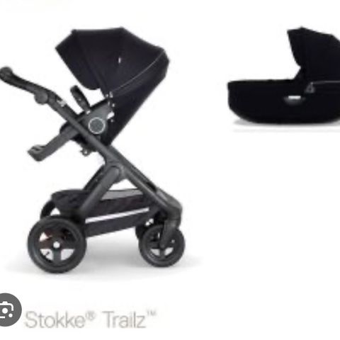 Stokke Trailz barnevogn og bilstol med base