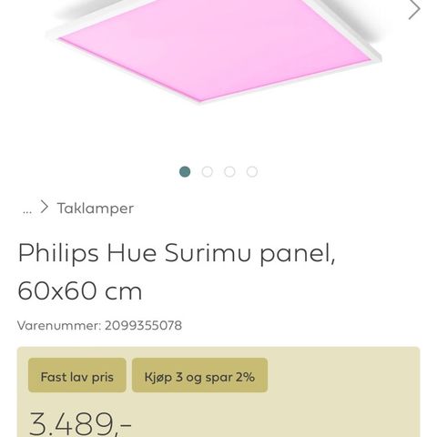 Philips Hue Surimu panel, 60x60