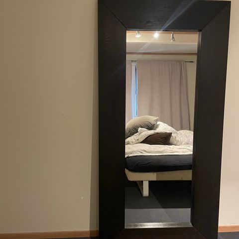 Mongstad speil mørke brun ramme Ikea