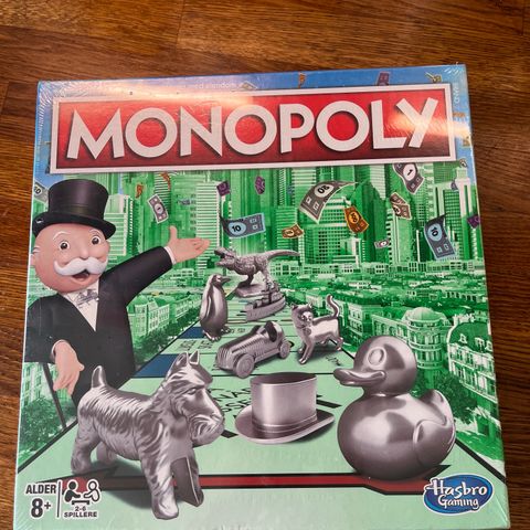 Nytt Monopoly brettspill uten lapp