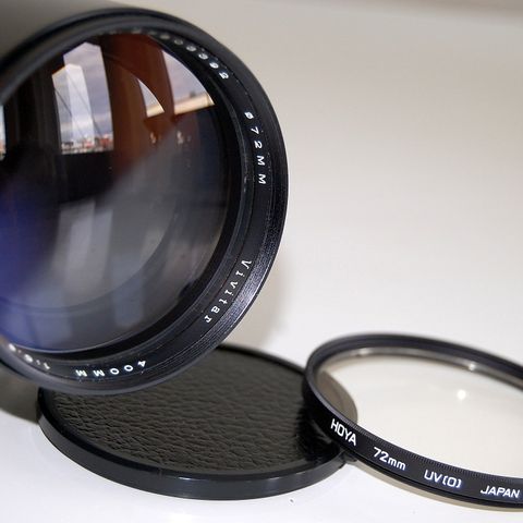 Vivitar  5.6/400mm Auto Telephoto, Hoya UV(O) filter ø72mm