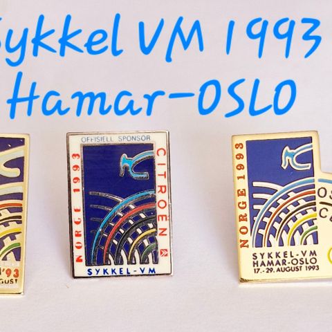 Pins: SYKKEL VM 93 HAMAR-OSLO