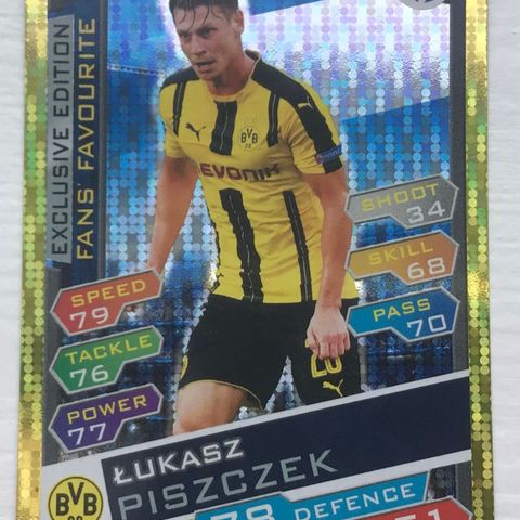 Fotballkort LUKASZ PISZCZEK S 11 EXCLUSIVE - FANS` FAVORITE