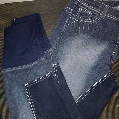 CRW ridebukse denim med fine detaljer