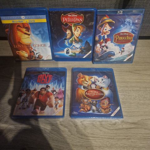 Walt disney klassikere på blu-ray