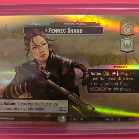 Star Wars Unlimited Fennec Shand Honoring The Deal Showcase