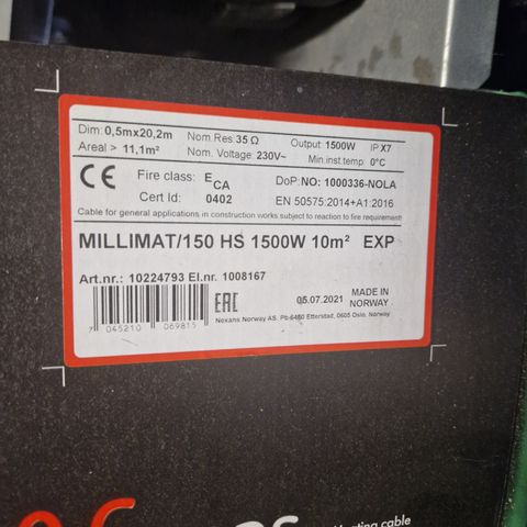 Nexans Millimat 150/10kvm