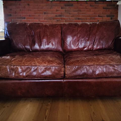 Artwood viscount sofa 2-seter, skinnsofa, lærsofa