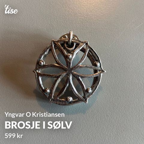 Brosje og/eller angeng i sølv YOK