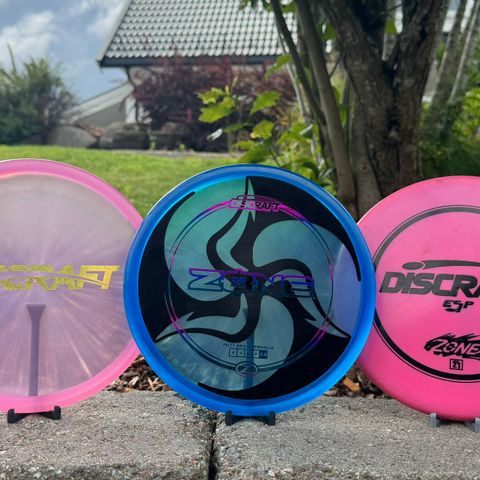 Discraft Zone modeller (huk lab, eldre modell og ny barstamp!)