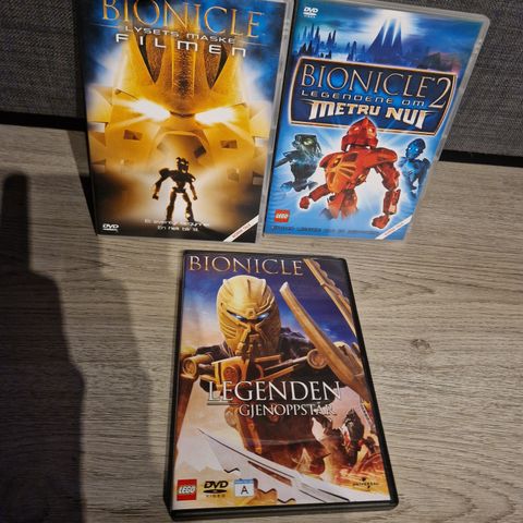 3 dvd med bionicle