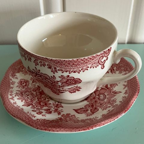 Asiatic pheasants stor kopp med skål fra Wedgewood