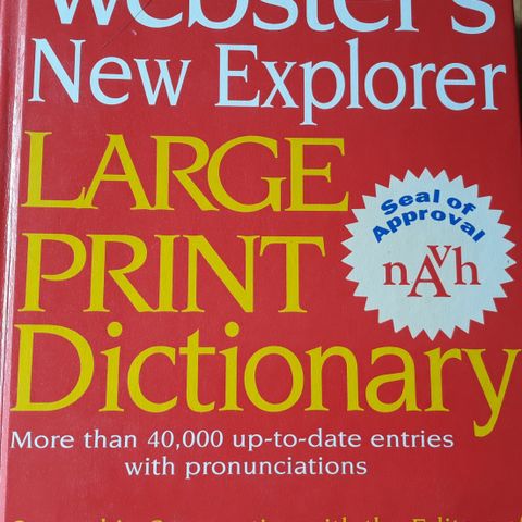 Webster's New Explorer Large Print Dictionary - Ny Innb