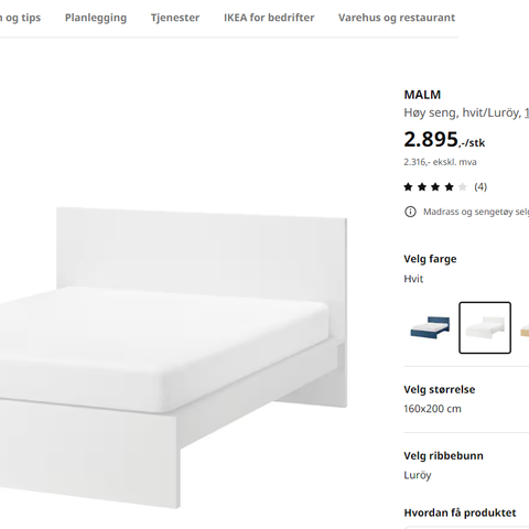 IKEA bed MALM white