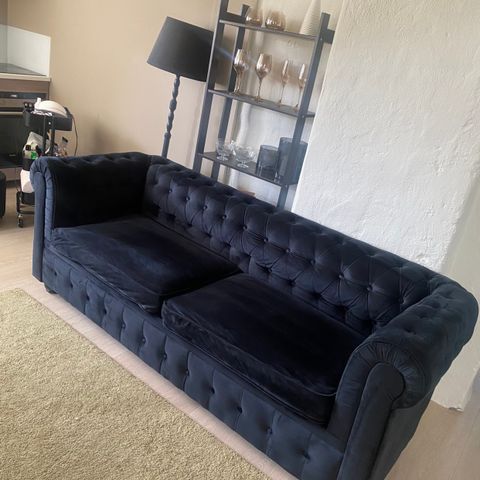 Velour sofa