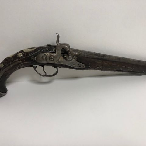 Perkusjons pistol, antikk ca 1800