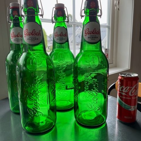 Flasker m/svingtopp- 4 stk 1 1/2 liter fra Grolsch