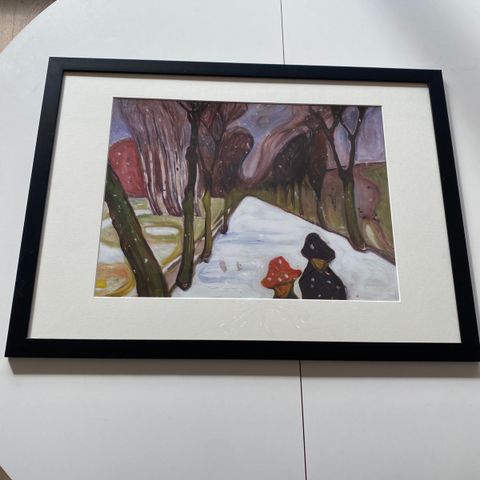 «Nysnø i alleen» av Edvard Munch