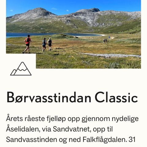 3 billetter til Børvasstindan Classic