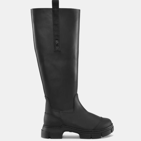 GANNI - RECYCLED RUBBER COUNTRY BOOT BLACK  (str 39)
