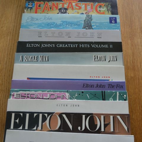 12 Elton John LP-plater selges